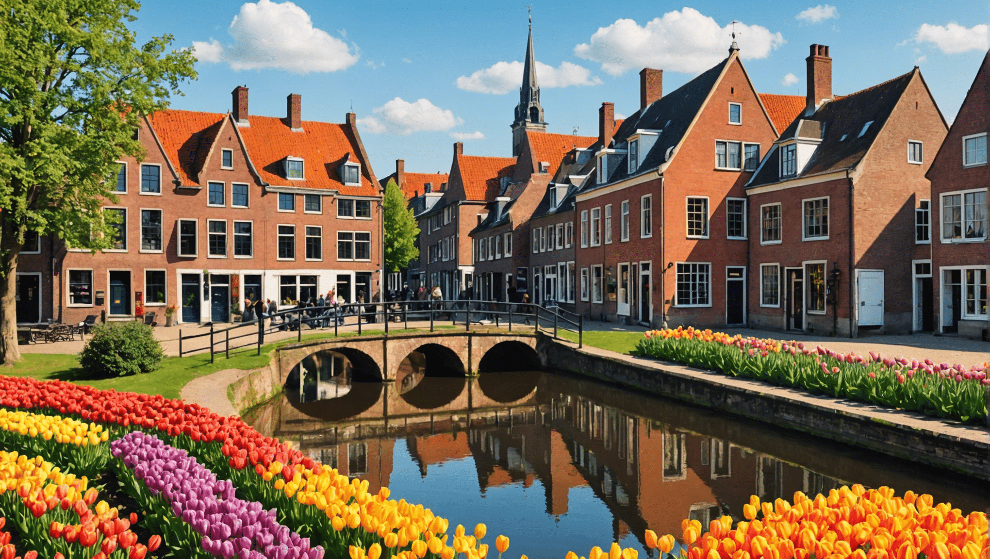 在难忘的旅程中探索荷兰的魅力，穿越这个拥有标志性风车、壮丽郁金香田和迷人运河的国家。