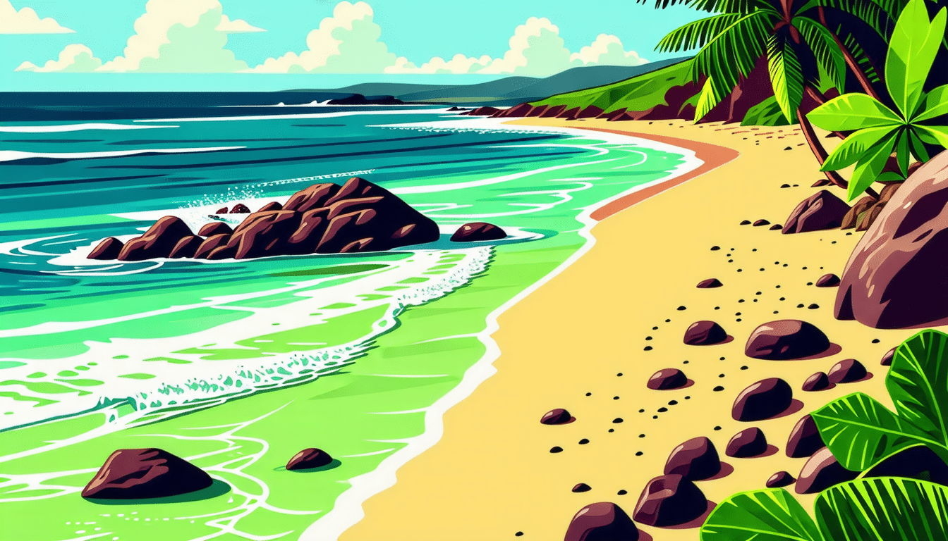 découvrez l'une des rares plages de sable vert au monde dans cette destination hawaïenne méconnue. profitez du paradis caché de sable vert et d'une nature préservée.
