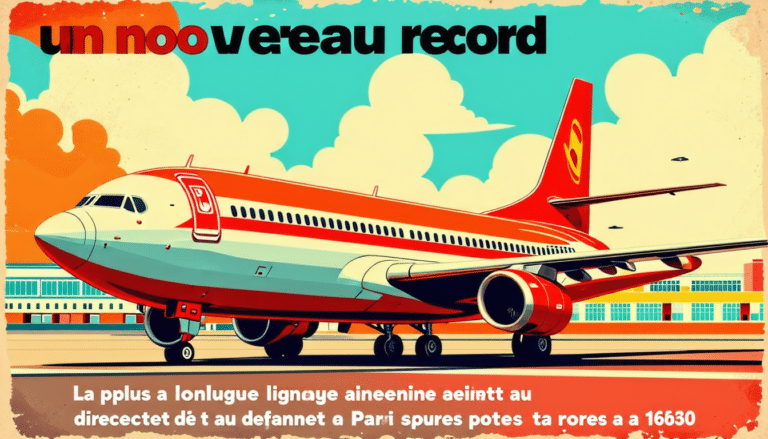 découvrez la plus longue ligne aérienne directe au départ de paris qui ouvre ses portes à 16h30. ne manquez pas ce nouveau record historique !