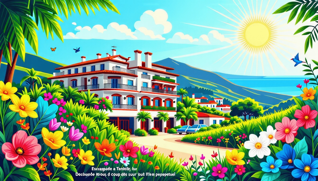 partez à l'aventure à tenerife et explorez notre sélection d'hôtels coup de cœur dans ce paradis ensoleillé. offrez-vous une escapade inoubliable au cœur d'une île où le printemps est éternel, entre plages de sable doré, paysages volcaniques époustouflants et culture riche. réservez dès maintenant pour vivre des moments magiques à tenerife!