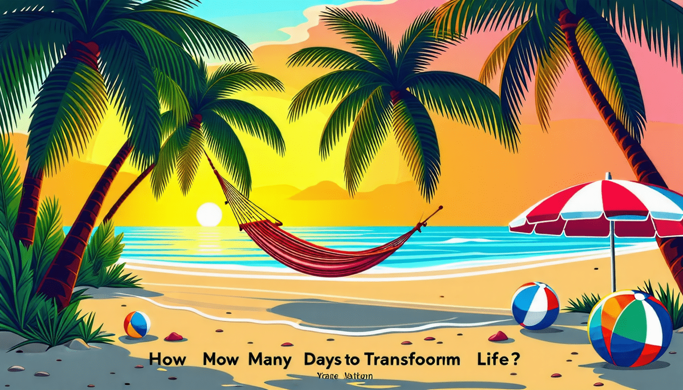 découvrez comment des vacances bien planifiées peuvent transformer votre vie en quelques jours. explorez les bienfaits d'une escapade idéale et apprenez combien de jours il vous faut pour vous ressourcer et changer votre perspective. ne manquez pas nos conseils pratiques!