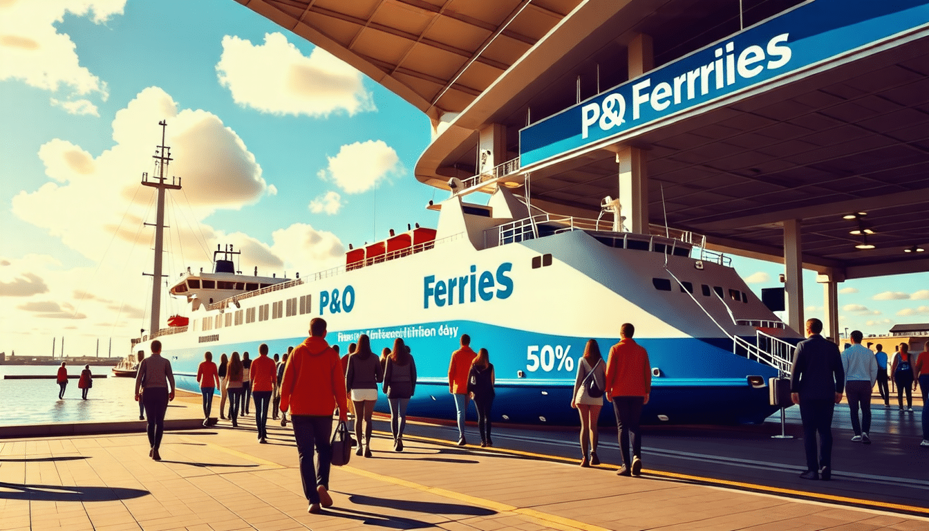 profitez de 50 % de réduction ou d'une journée d'excursion gratuite avec p&o ferries pour vos réservations de dernière minute. ne manquez pas cette offre exceptionnelle pour explorer de nouvelles destinations à prix réduit !