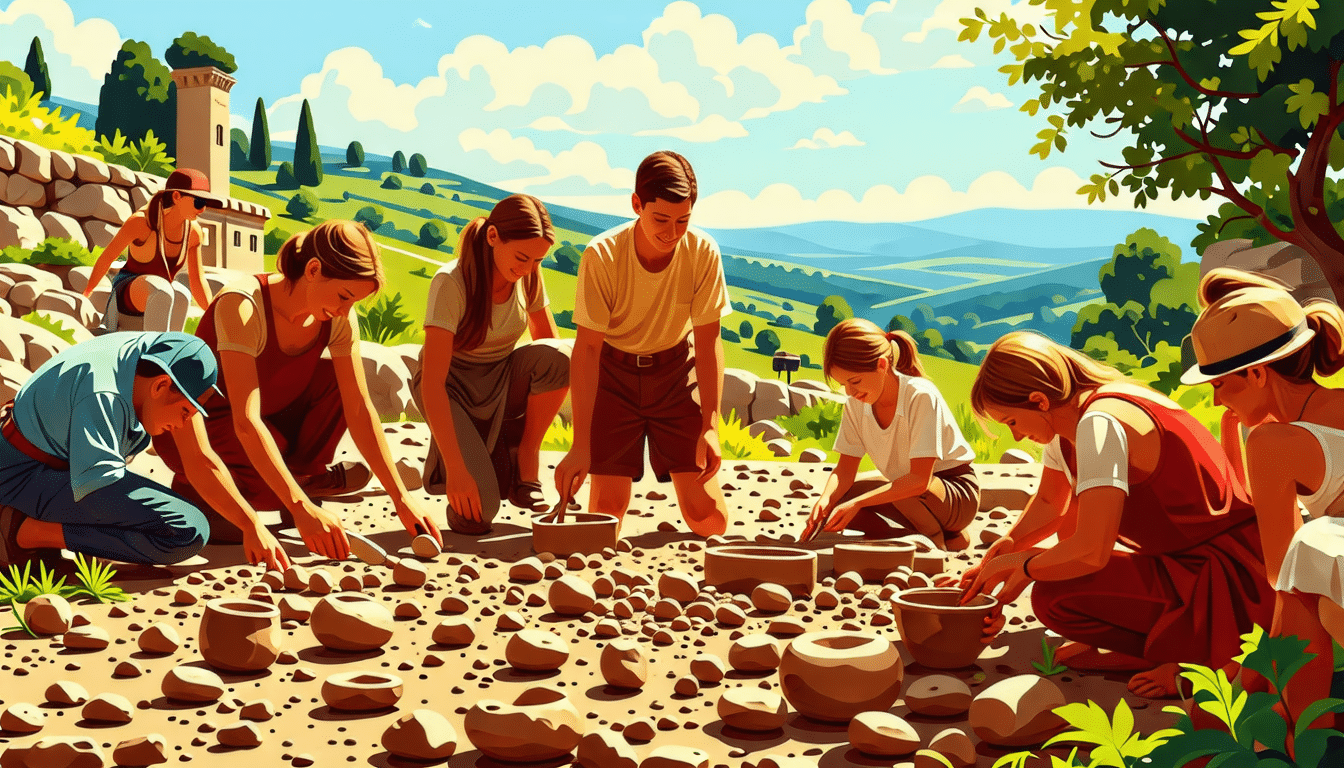découvrez saint-romain-en-gal, un site emblématique où l'histoire prend vie lors des vacances archéologiques. explorez les vestiges d'une époque fascinante et participez à des activités immersives pour un voyage inoubliable dans le temps.