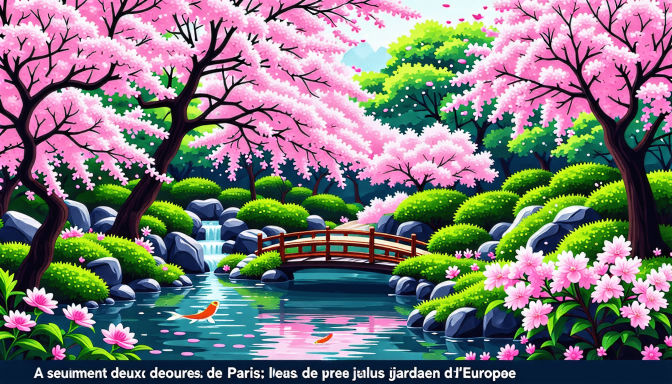 découvrez le plus vaste jardin japonais d'europe, situé à seulement deux heures de paris. plongez dans un univers de sérénité et d'harmonie, où la beauté de la nature se mêle à la culture nippone. une escapade idéale pour les amoureux de la nature et de la paix.
