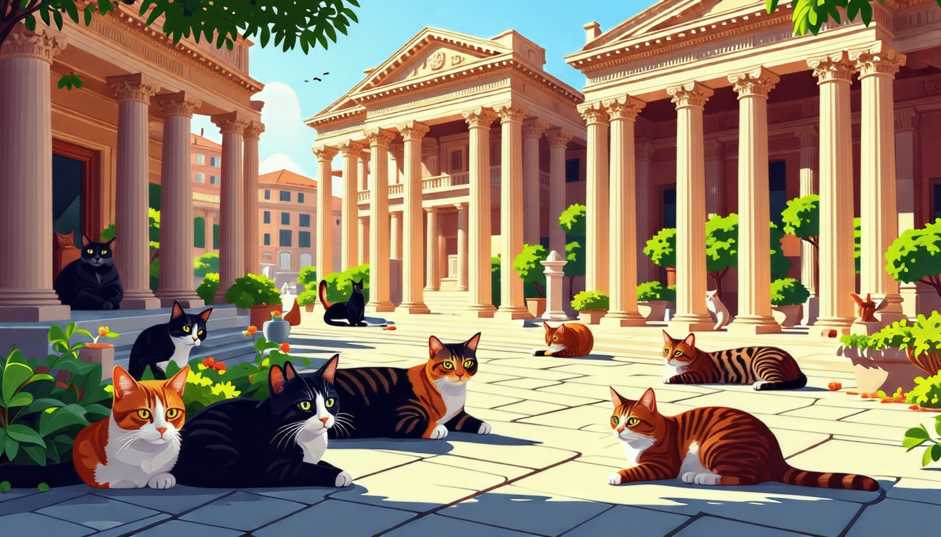 découvrez le sanctuaire des chats d'italie, un lieu unique où l'histoire antique de rome rencontre la fascination pour nos compagnons à quatre pattes. plongez dans un univers où les félins se mêlent aux ruines emblématiques, créant une expérience inoubliable au cœur de la ville éternelle.
