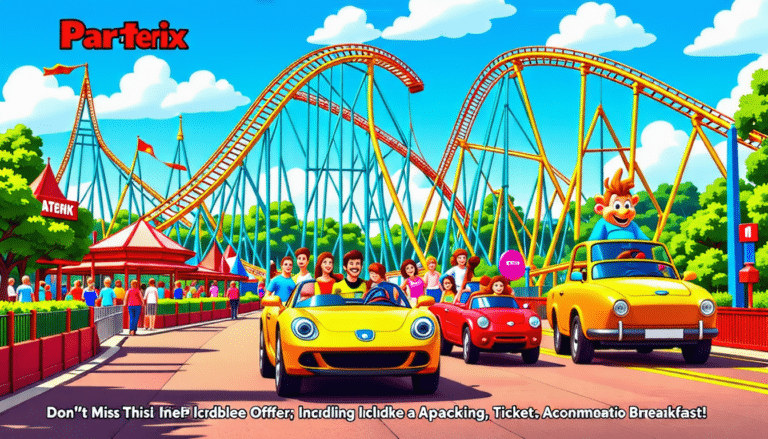 découvrez une offre exceptionnelle pour le parc astérix incluant billets d'entrée, hébergement confortable et petit déjeuner copieux. ne manquez pas cette occasion de vivre des moments inoubliables en famille ou entre amis dans l'un des parcs d'attractions les plus célèbres de france !
