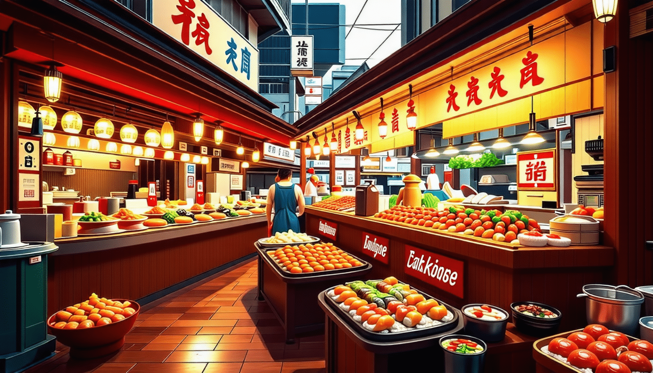 découvrez les saveurs uniques du japon à travers une exploration immersive de ses marchés. plongez dans la gastronomie nippone avec des expériences ludiques et authentiques qui éveilleront vos sens.