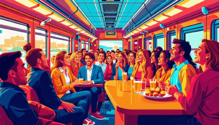 découvrez le nouvel espace de divertissement de la sncf : le « comedy club » qui propose des performances humoristiques en direct depuis un wagon bar. plongez dans l'univers de la comédie tout en voyageant et profitez d'un moment de rire sur rails.