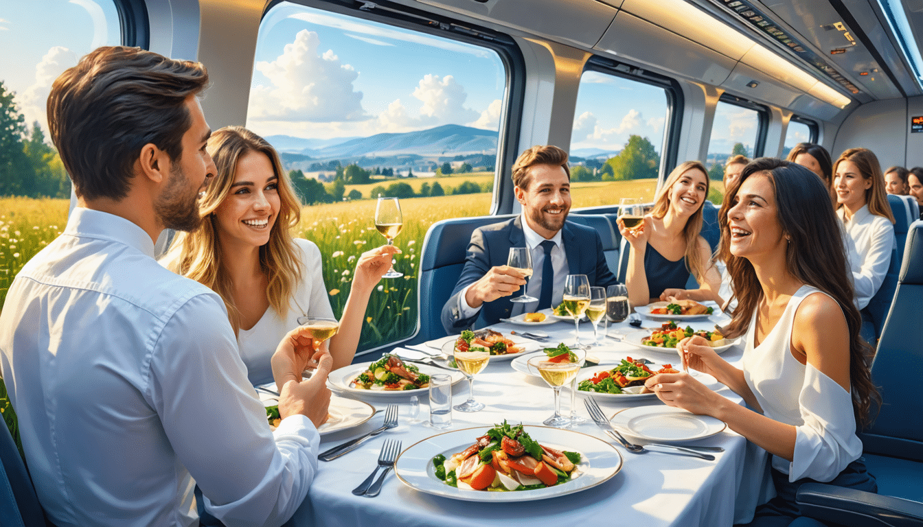 découvrez les nouveaux menus gastronomiques étoilés proposés par eurostar à bord de ses trains. une expérience culinaire inédite qui allie confort et raffinement, révélant la surprise qui attend les passagers lors de leur voyage. savourez des plats créés par des chefs renommés et transformez votre trajet en une véritable aventure gourmande.