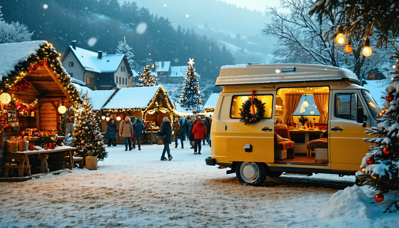 plongez dans la magie des fêtes en explorant les marchés de noël alsaciens en camping-car ! entre illuminations féériques et produits artisanaux, votre voyage enchanteur vous promet des souvenirs inoubliables au cœur de l'alsace.