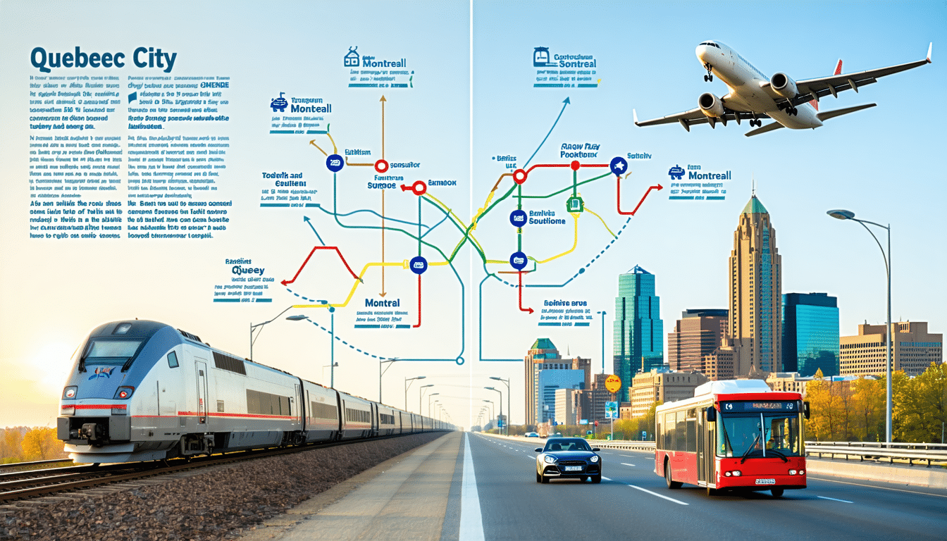 découvrez notre comparaison approfondie des méthodes de transport entre québec et montréal. analysez les options disponibles et trouvez la façon la plus rapide de parcourir cette distance, que ce soit en voiture, en train ou en bus. optimisez vos déplacements en toute connaissance de cause.