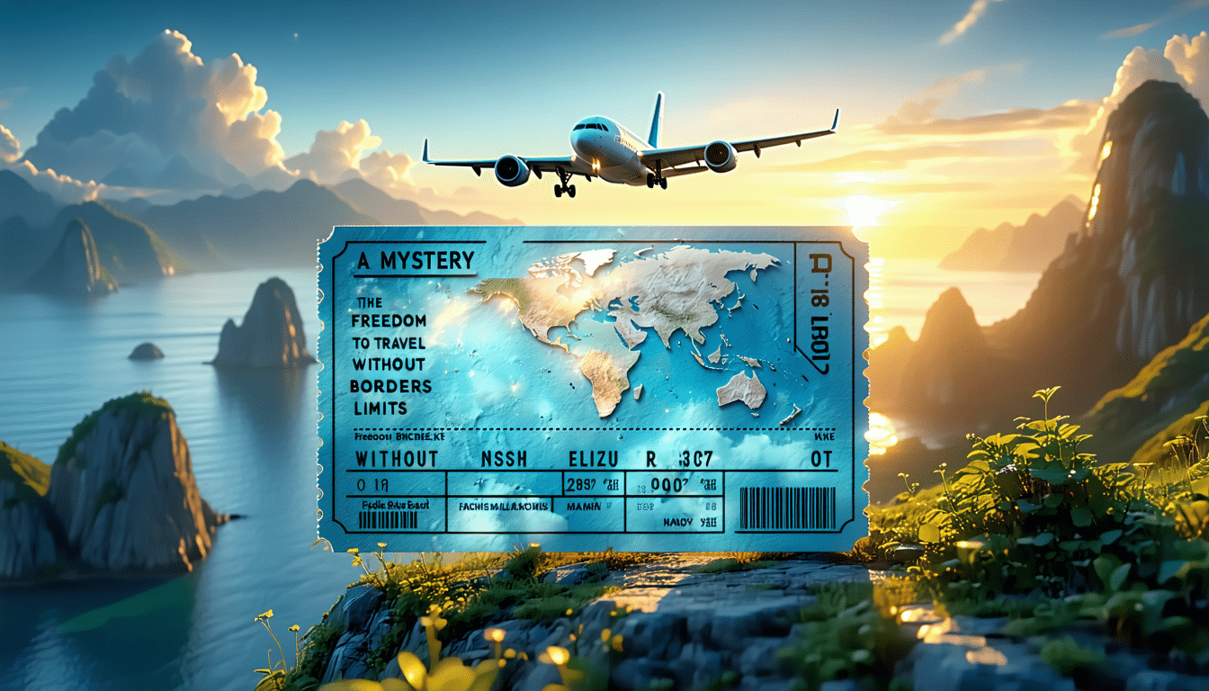 découvrez l'ultime aventure avec notre billet d'avion mystère ! osez voyager sans frontières ni limites et laissez-vous surprendre par des destinations inconnues. vivez la liberté de l'exploration à travers le monde et créez des souvenirs inoubliables, tout en savourant l'excitation de l'imprévu.