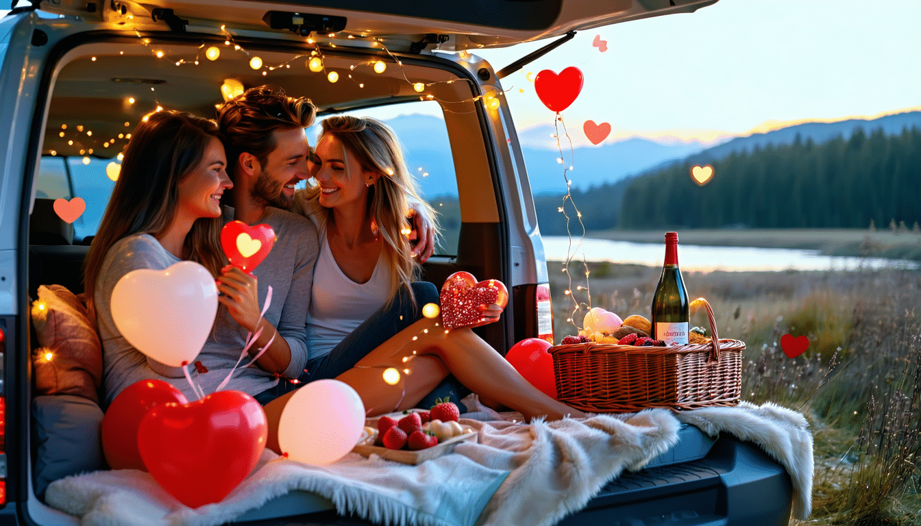 vivez une expérience inoubliable pour la saint-valentin avec un road trip romantique en van ou camping-car. explorez des paysages enchanteurs, partagez des moments uniques et créez des souvenirs mémorables à deux. offrez-vous une escapade hors du commun, loin du quotidien !