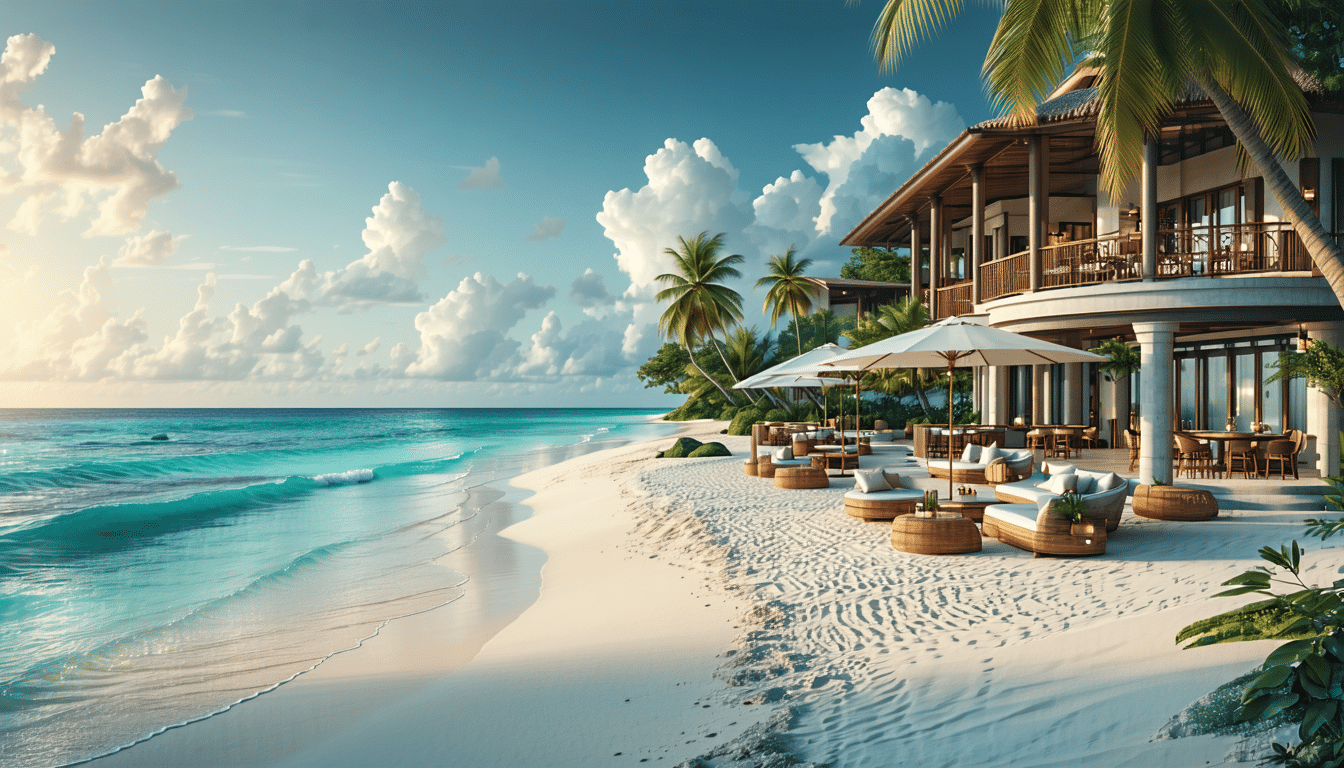 découvrez un hôtel d'exception à zanzibar, perché au-dessus d'une plage idyllique. offrant un cadre enchanteur, cet établissement fusionne harmonieusement raffinement et beauté naturelle pour une expérience inoubliable.