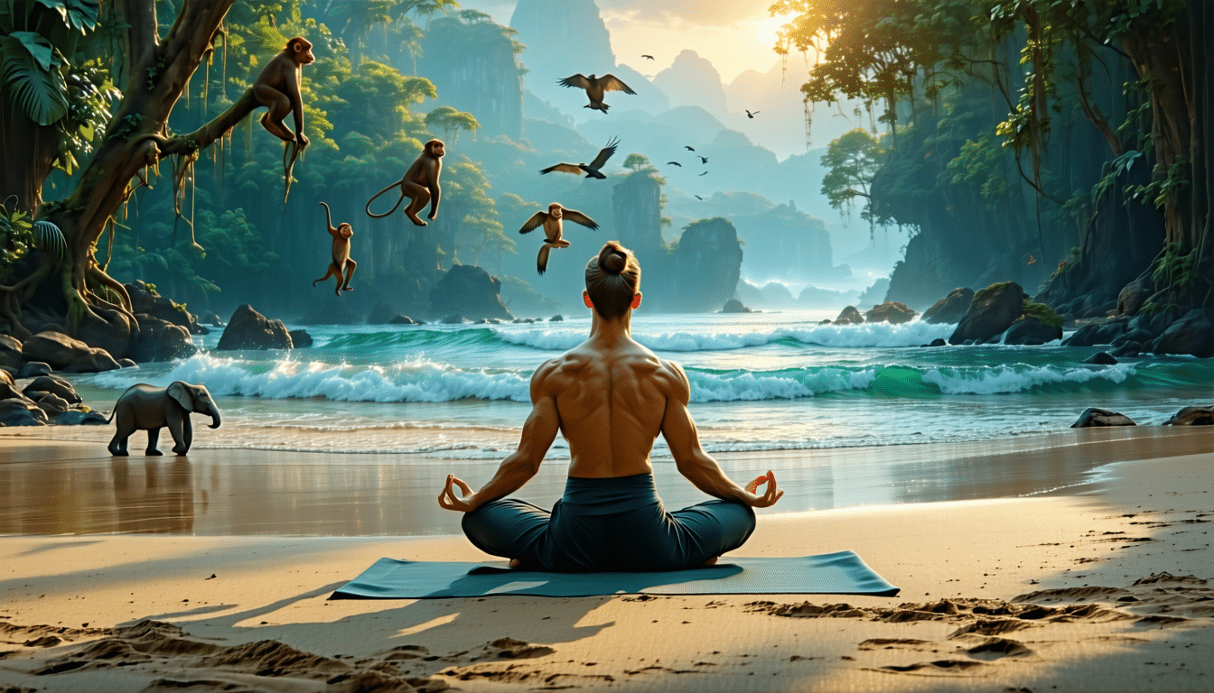 découvrez l'évasion unique proposée par anthony burke, alliant séances de yoga quotidiennes apaisantes et la symphonie envoûtante des singes et éléphants au crépuscule. plongez dans une expérience immersive qui harmonise bien-être et nature, pour une retraite inoubliable.