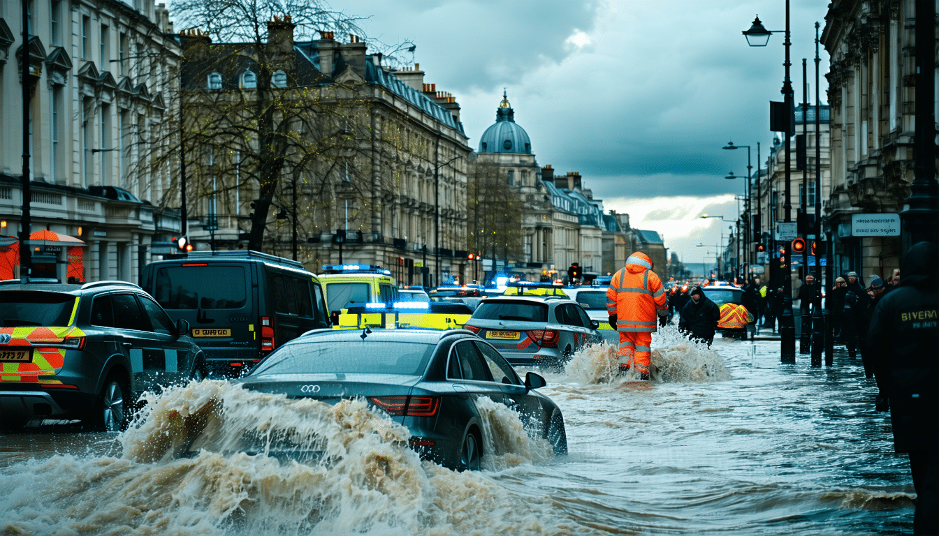 découvrez comment la tempête herminia a provoqué de fortes inondations et un chaos dans les transports au royaume-uni, à peine quelques jours après le passage de la tempête eowyn. un aperçu des impacts dramatiques sur les infrastructures et la vie quotidienne.