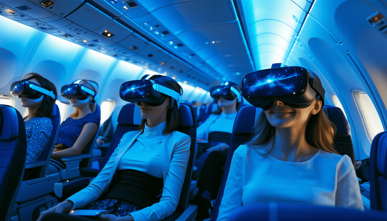 découvrez comment cette compagnie transforme l'expérience aérienne grâce à des casques de réalité virtuelle, offrant un divertissement en vol immersif et innovant. plongez dans l'avenir du voyage en avion avec des options de divertissement qui redéfinissent vos trajets.