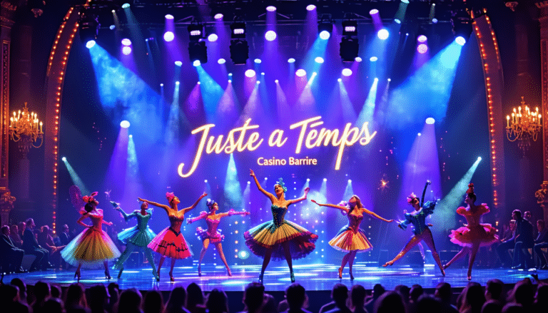 découvrez 'juste à temps', la nouvelle comédie musicale du casino barrière ! plongez dans un voyage temporel captivant et laissez-vous emporter par une expérience inoubliable, à vivre jusqu'en juin. ne manquez pas cette aventure unique qui allie humour et émotions.