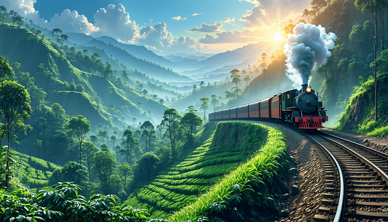 partez pour une aventure inoubliable à travers les paysages enchanteurs du sri lanka avec notre voyage en train de ella à kandy. découvrez des vallées verdoyantes, des plantations de thé et des panoramas à couper le souffle tout en profitant du confort d'un train pittoresque. une expérience à ne pas manquer pour les amoureux de la nature et des voyages authentiques.