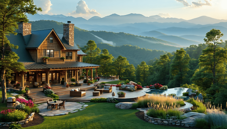 découvrez une ferme féerique aux portes des great smoky mountains, mêlant charme rustique et confort de luxe. un sanctuaire idéal pour une escapade inoubliable en pleine nature.