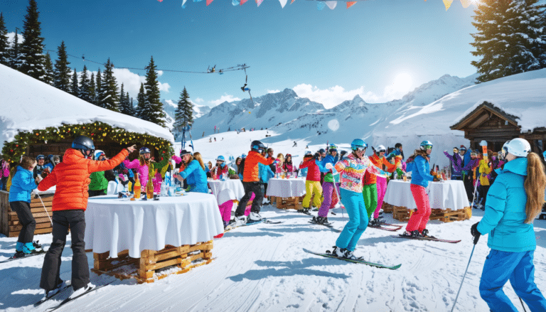 vivez des après-midis inoubliables sur les pistes avec notre événement 'fête sur les pistes' ! profitez du ski, du bon temps entre amis et de l'ambiance festive qui vous attend avec des danses sur les tables. rejoignez-nous pour une expérience pleine de sensations et de rires dans un cadre enchanteur.