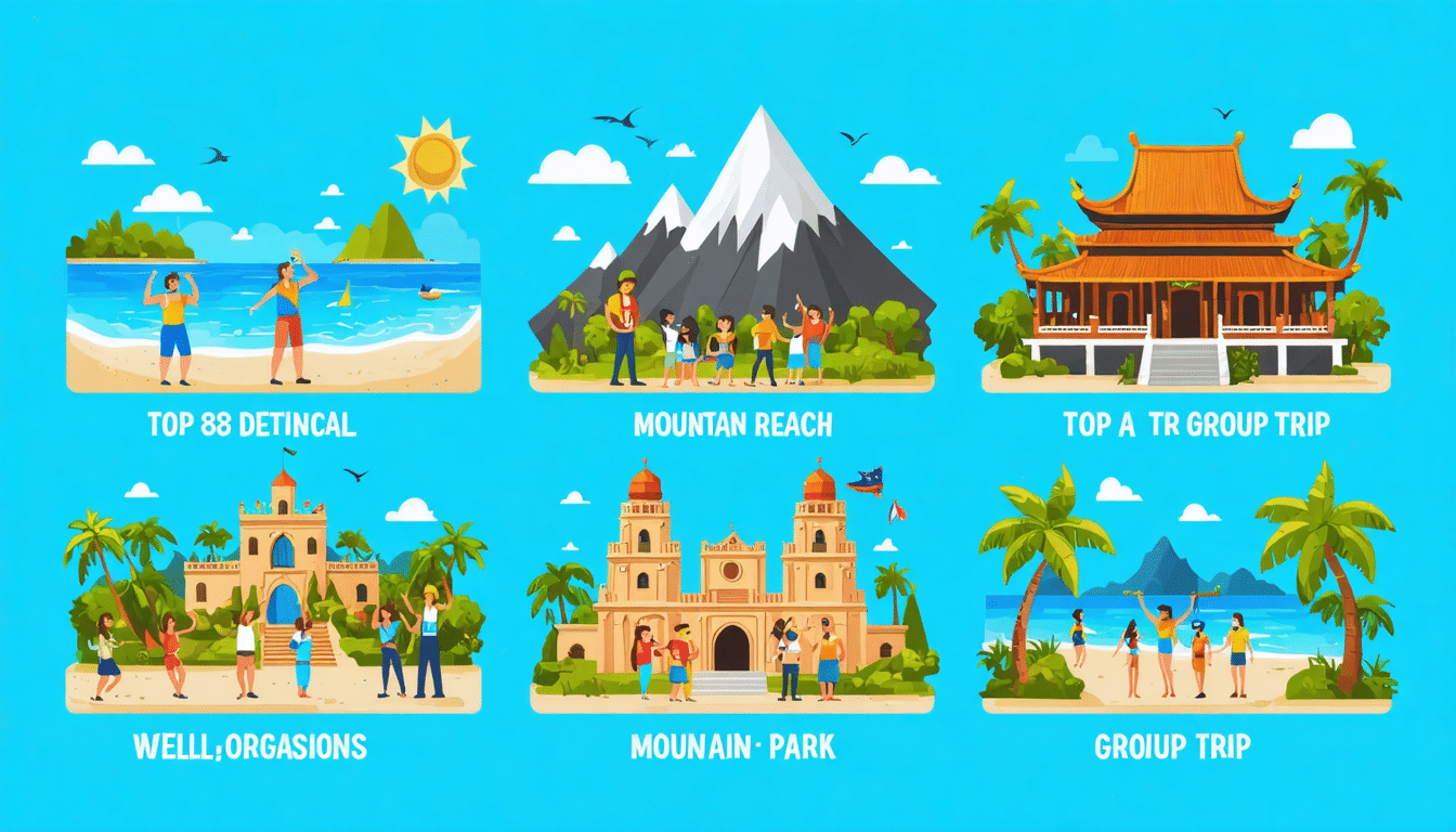 découvrez notre sélection des 8 destinations idéales pour un voyage de groupe parfaitement organisé. que vous soyez en quête d'aventures, de culture ou de détente, trouvez l’endroit idéal qui satisfera les envies de tous les membres de votre groupe. préparez-vous à vivre des moments inoubliables ensemble !