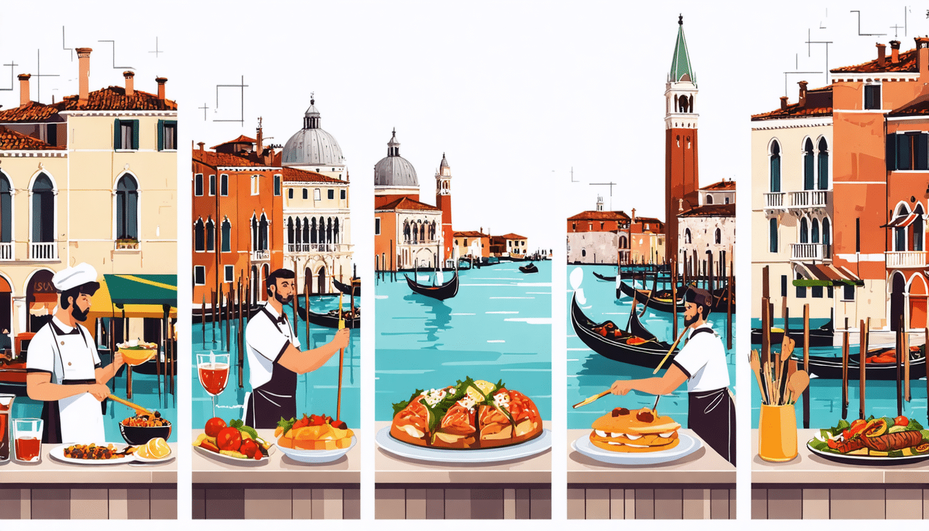 plongez au cœur de venise et savourez 5 escales gourmandes le long du grand canal, où l'art et la gastronomie se rencontrent. explorez des délices culinaires tout en admirant la beauté des paysages vénitiens.