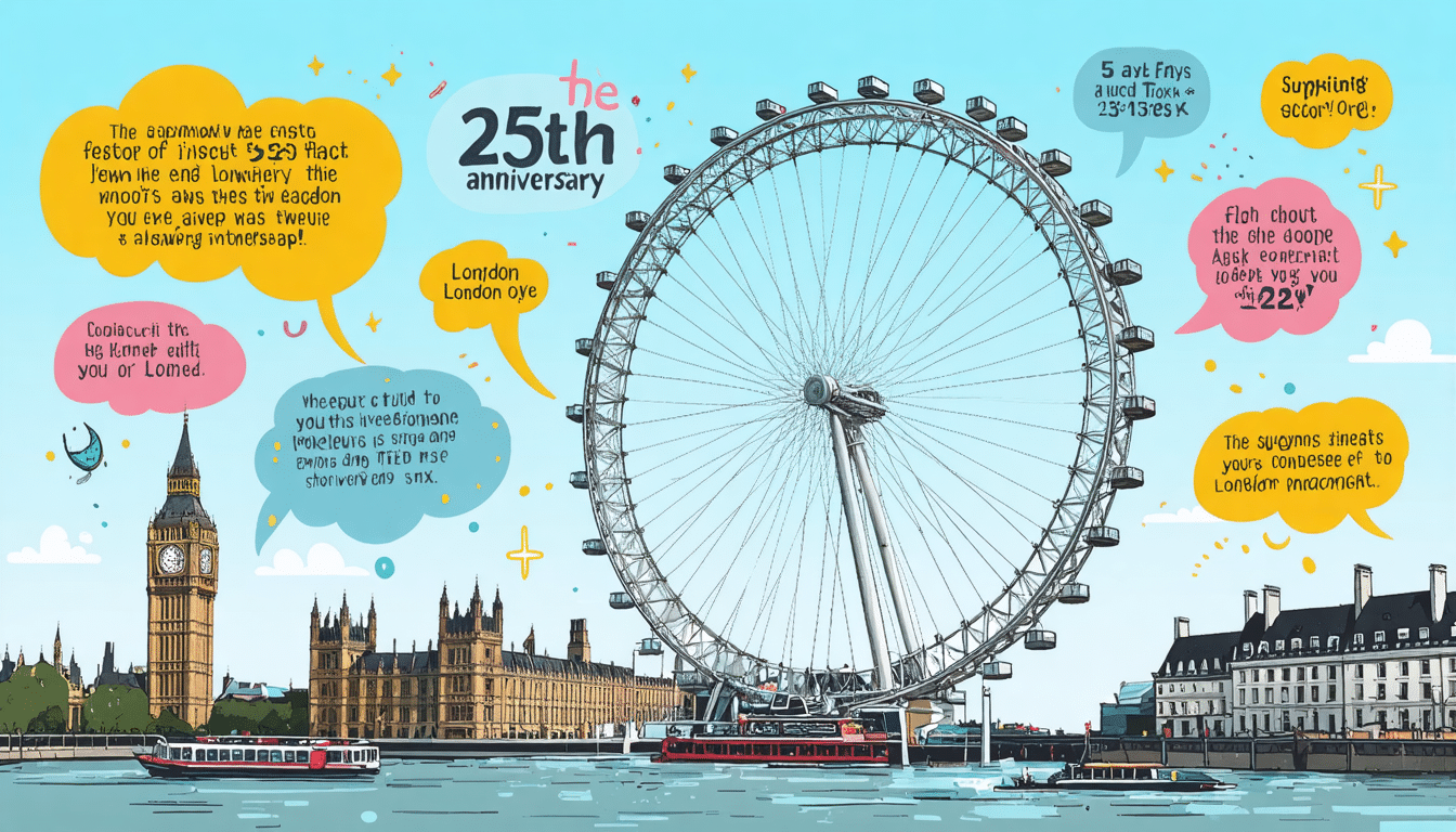 célébrez les 25 ans du london eye ! découvrez 5 faits surprenants sur cette grande roue emblématique de londres, symbole de la ville. plongez dans son histoire fascinante et ses secrets bien gardés.