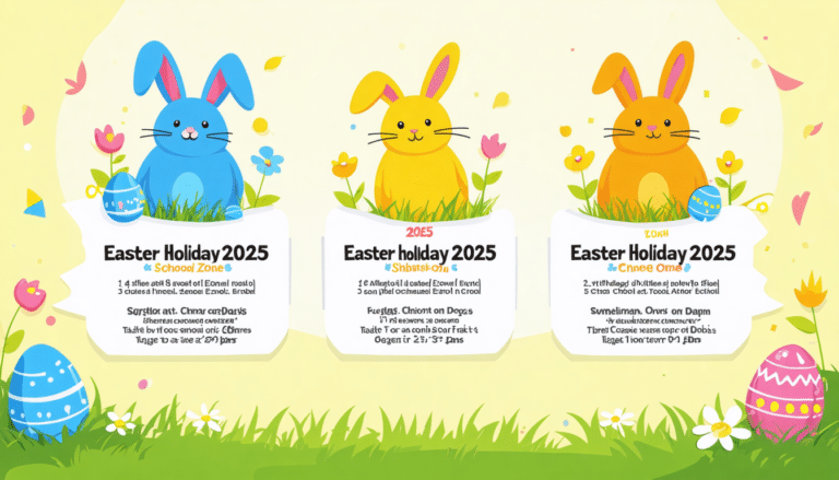 découvrez les dates des vacances de pâques 2025 pour les trois zones scolaires en france. préparez-vous à planifier vos congés et activités familiales avec précision!