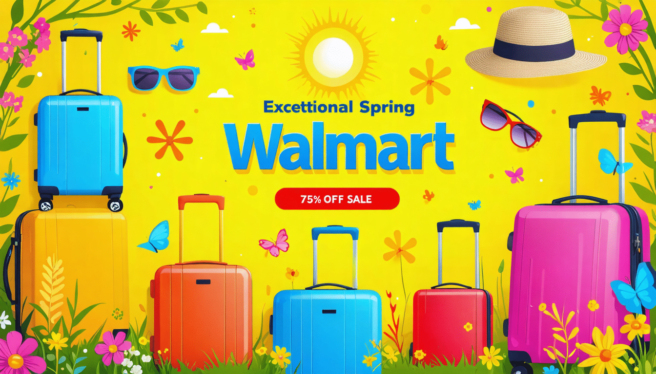 profitez de réductions incroyables de 75% sur une sélection de bagages et d'équipements de voyage chez walmart ce printemps. ne manquez pas cette occasion unique de préparer vos prochaines aventures tout en réalisant de belles économies !