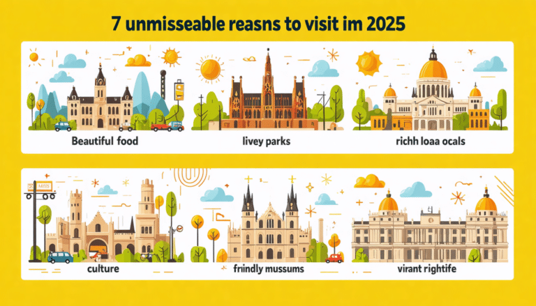 découvrez les 7 raisons incontournables de visiter madrid en 2025 ! de son riche patrimoine culturel à sa délicieuse gastronomie, cette ville captivante vous séduira à chaque coin de rue. ne manquez pas les expériences uniques qui vous attendent dans la capitale espagnole.