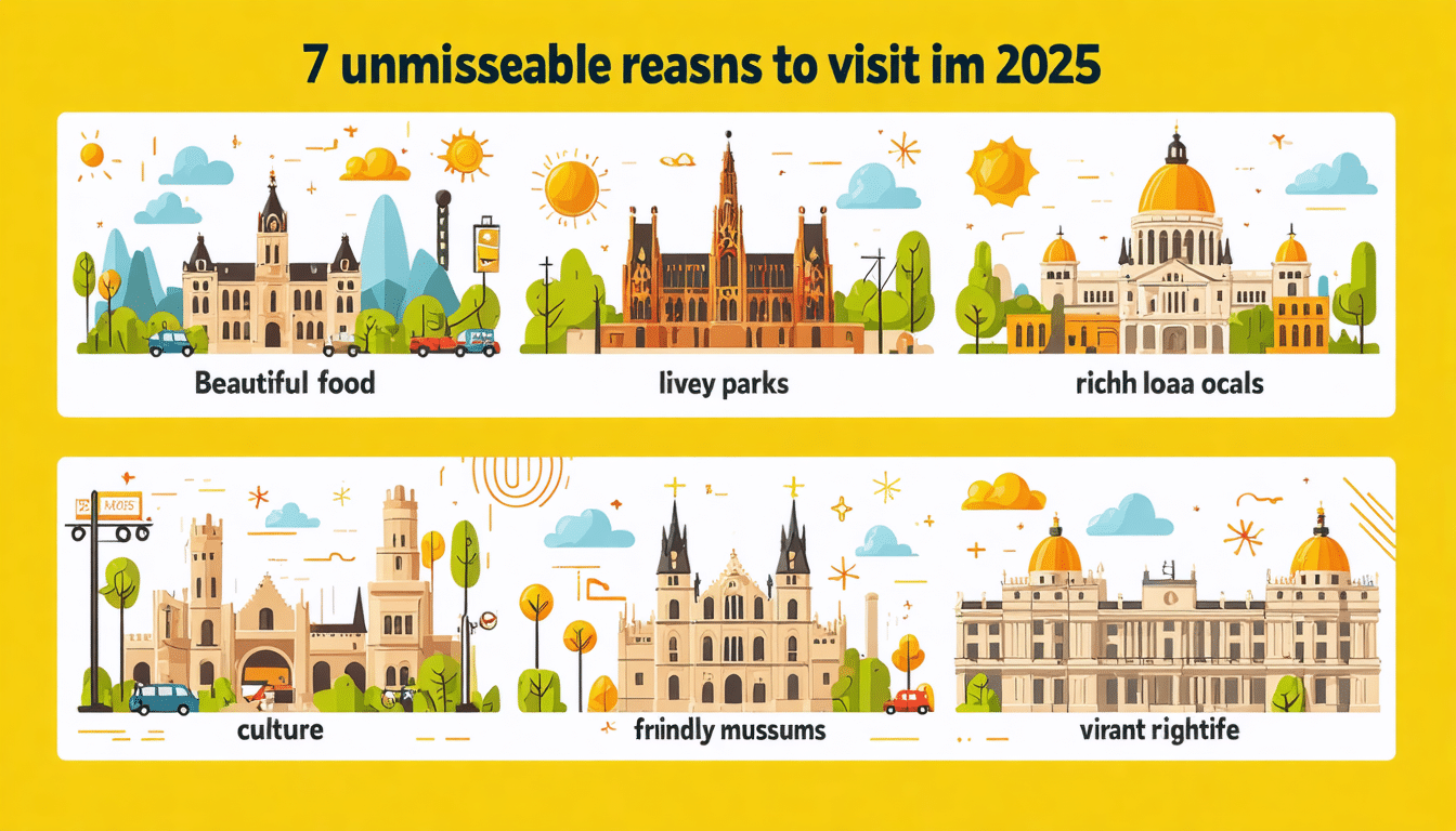 découvrez les 7 raisons incontournables de visiter madrid en 2025 ! de son riche patrimoine culturel à sa délicieuse gastronomie, cette ville captivante vous séduira à chaque coin de rue. ne manquez pas les expériences uniques qui vous attendent dans la capitale espagnole.