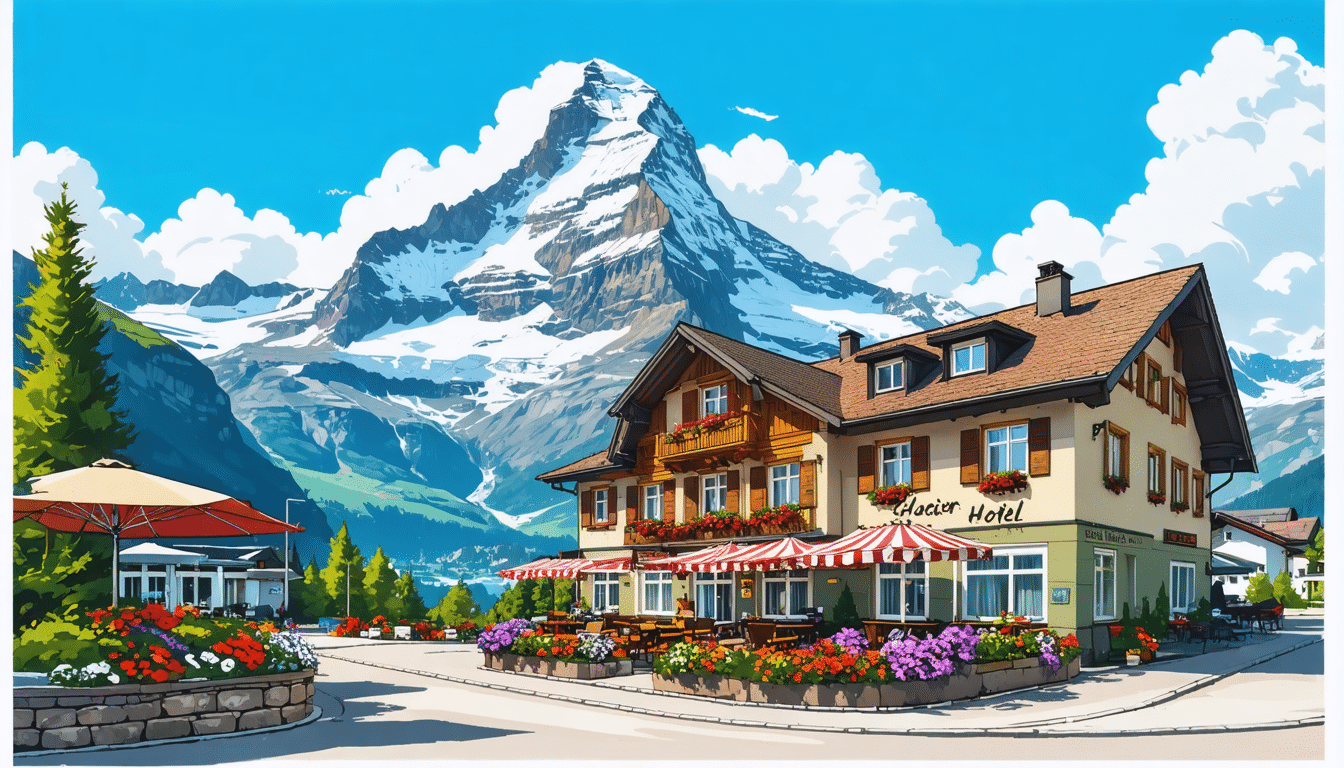 découvrez l'hôtel des glaciers à grindelwald, un havre d'élégance où le confort moderne se marie à un panorama à couper le souffle sur l'eiger. idéal pour les amoureux de la nature et les aventuriers, profitez d'un séjour inoubliable au cœur des alpes suisses.