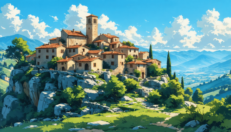 découvrez un charmant village médiéval d'occitanie, perché sur un rocher, qui vous transporte dans une époque révolue. à seulement 1h20 de nîmes, explorez ses ruelles pittoresques et son riche patrimoine historique.