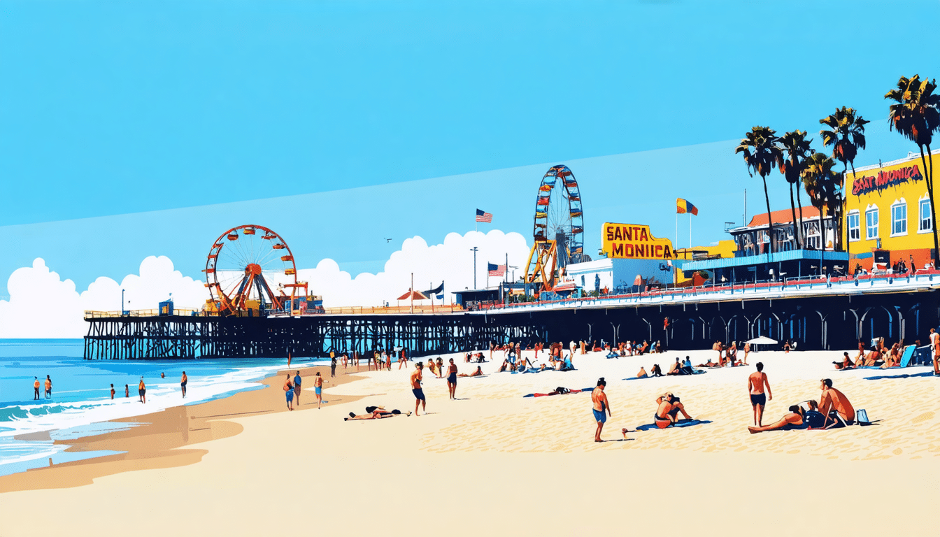 découvrez santa monica, une destination fascinante où glamour, art et paysages côtiers se rencontrent. explorez ses lieux emblématiques, de la plage animée à la célèbre jetée, et plongez dans l'atmosphère unique de cette ville californienne.