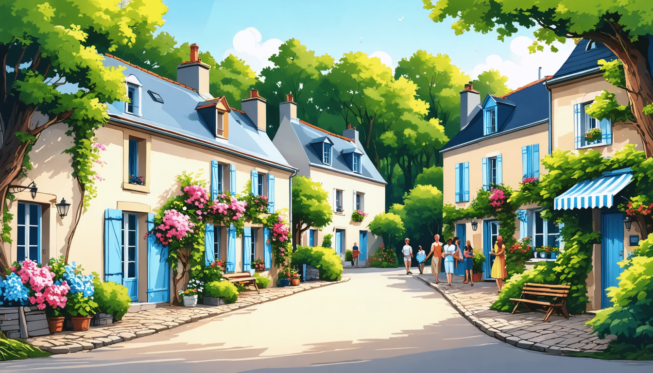 découvrez un charmant village de loire-atlantique, une échappée paisible loin de l'effervescence de la baule. idéal pour les amateurs de tranquillité, ce havre de paix offre une atmosphère relaxante et des paysages enchanteurs, parfaits pour des vacances ressourçantes.