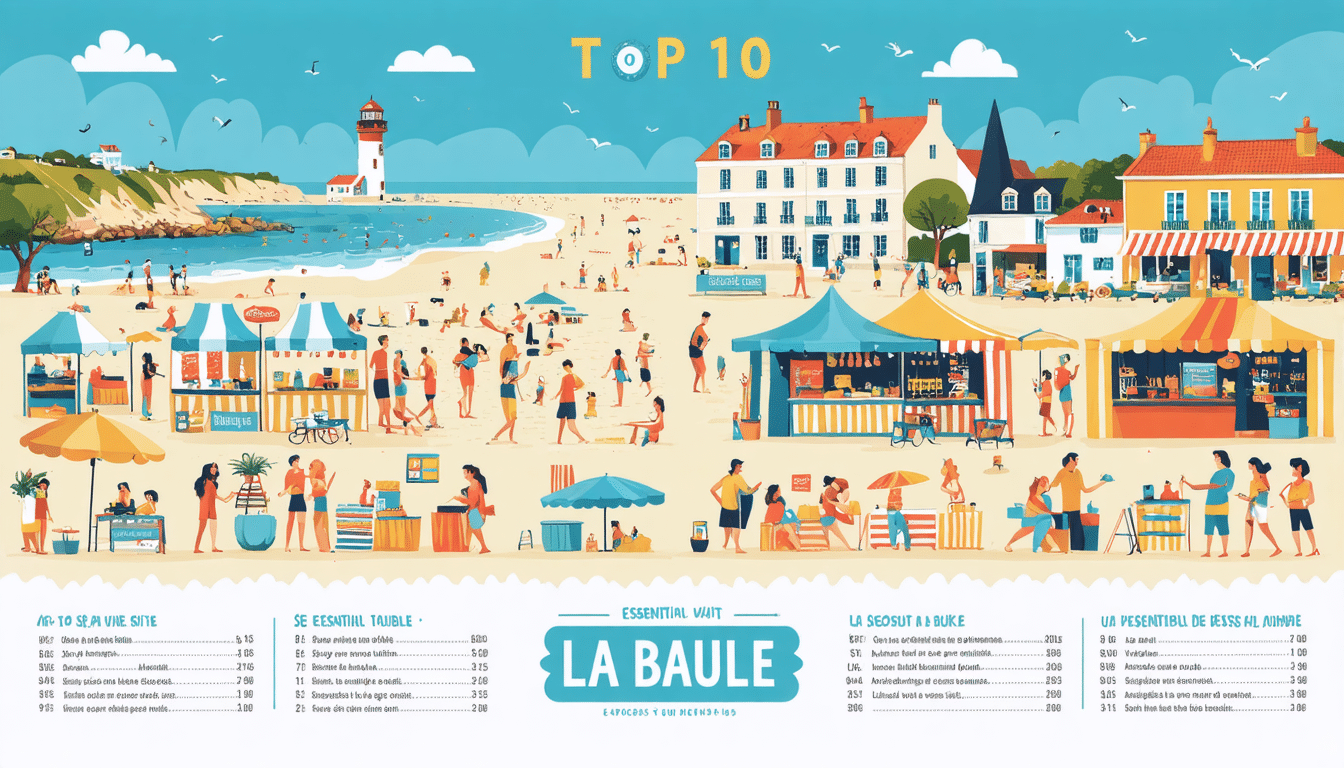 explorez les 10 sites incontournables à visiter autour de la baule, des plages magnifiques aux paysages pittoresques. découvrez les trésors cachés et les activités à ne pas manquer pour vivre une expérience inoubliable en région pays de la loire.
