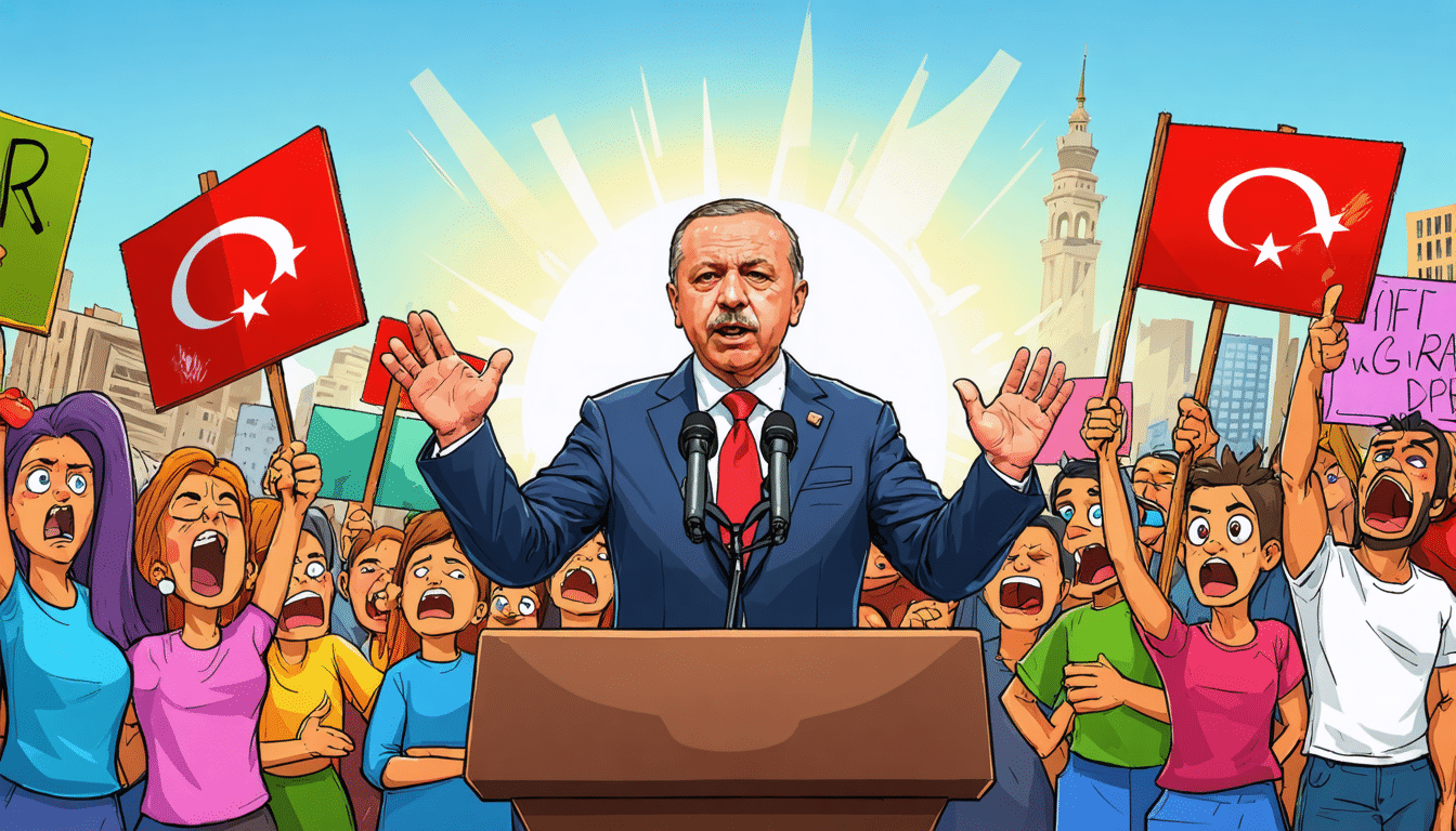 le président erdogan condamne les manifestations en turquie, les qualifiant de 'maléfique', tandis que des avertissements de voyage sont émis en raison des troubles croissants. découvrez les enjeux politiques et les répercussions pour les voyageurs.