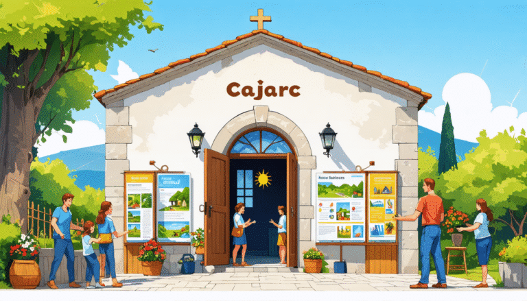découvrez cajarc sous un nouveau jour avec l'office de tourisme récemment restauré dans une chapelle historique. plongez dans l'histoire et la culture de cette charmante commune, tout en profitant d'une expérience enrichissante et accueillante.