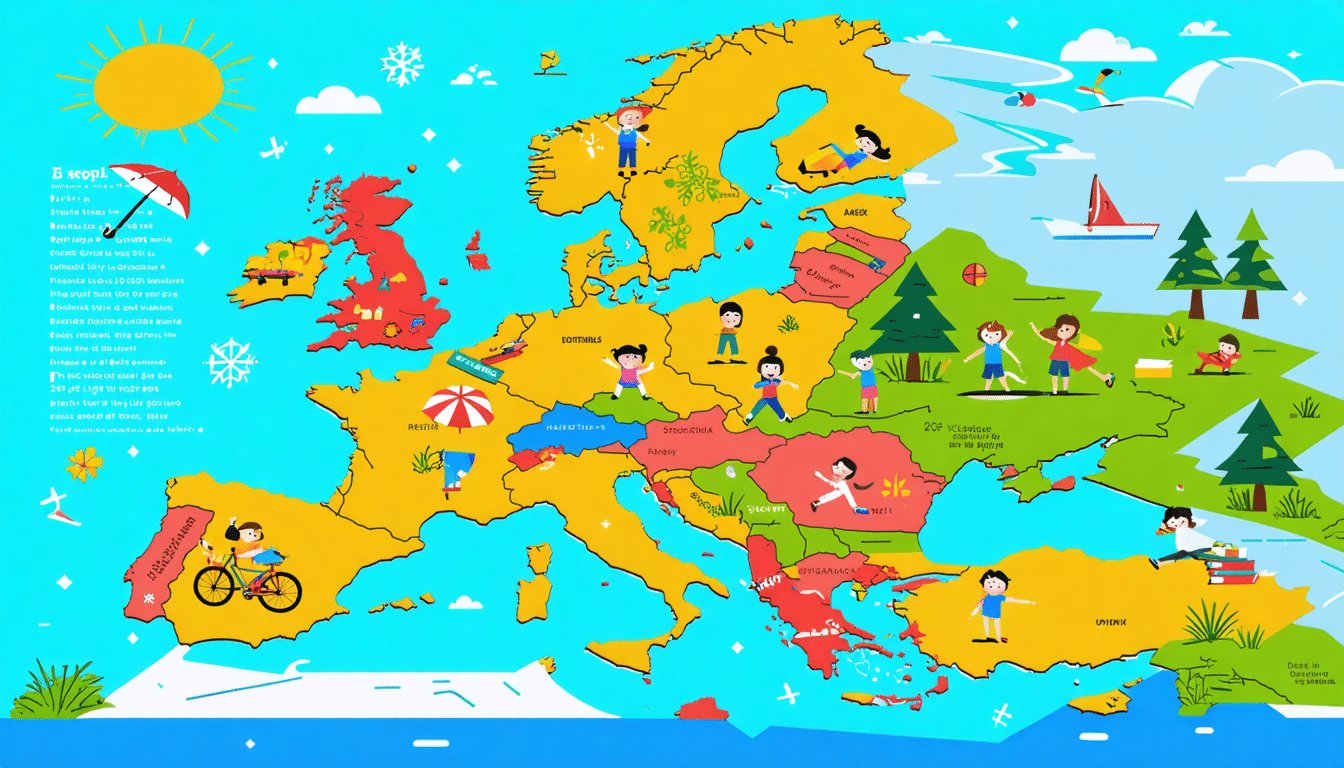 découvrez les différentes durées de vacances scolaires à travers l'europe. cet article explore les variations, les traditions et les implications de ces congés dans chaque pays, offrant un aperçu enrichissant pour les familles et les voyageurs.