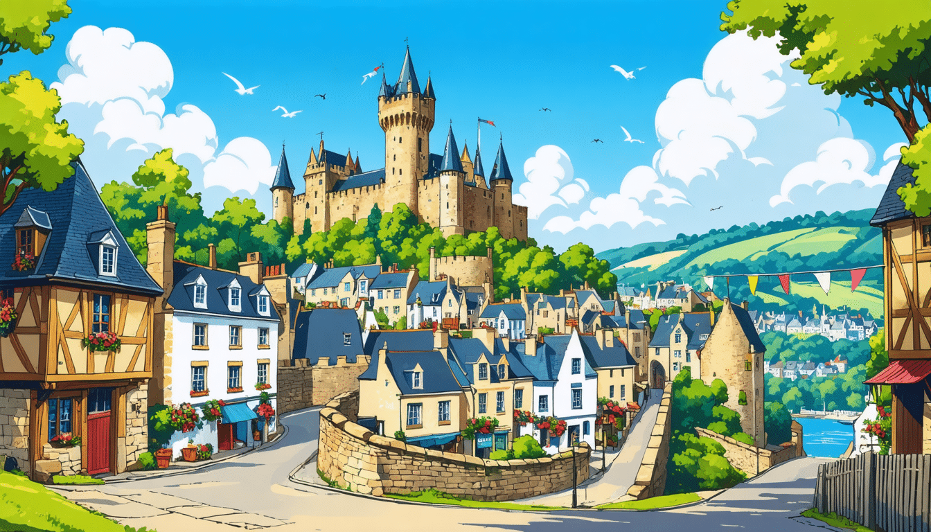 découvrez la splendide cité médiévale de bretagne, riche en histoire et en beauté, où un château majestueux vous attend. plongez dans un voyage temporel au cœur de l'architecture médiévale et des paysages pittoresques.