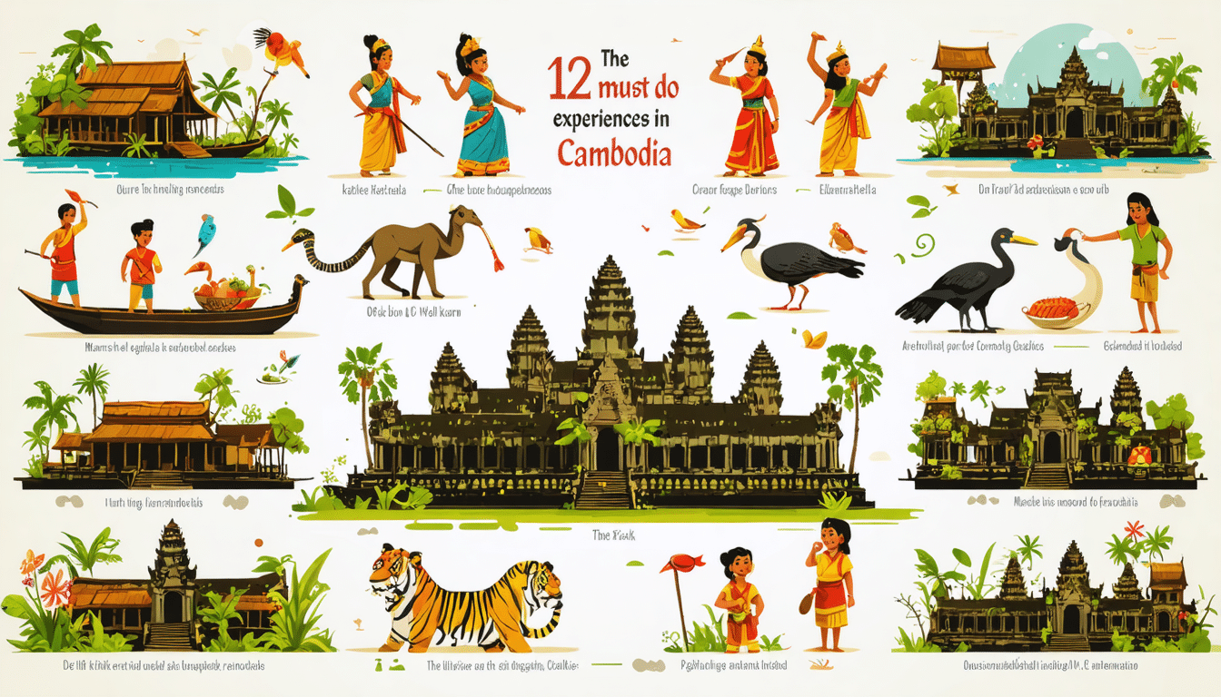 découvrez les 12 expériences incontournables à vivre au cambodge, des temples majestueux d'angkor aux plages paradisiaques de sihanoukville, en passant par la riche culture et l'histoire fascinante du pays. plongez au cœur d'une aventure inoubliable qui éveillera vos sens et nourrira votre curiosité.