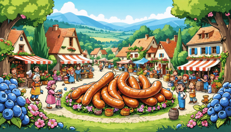 découvrez un charmant village ardéchois de 200 habitants, réputé pour sa tradition unique de produire chaque année 5 tonnes de saucisson aux myrtilles. plongez dans cette aventure gourmande où authenticité et saveurs se rencontrent au cœur de l'ardèche.