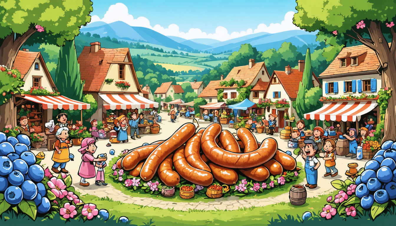 découvrez un charmant village ardéchois de 200 habitants, réputé pour sa tradition unique de produire chaque année 5 tonnes de saucisson aux myrtilles. plongez dans cette aventure gourmande où authenticité et saveurs se rencontrent au cœur de l'ardèche.