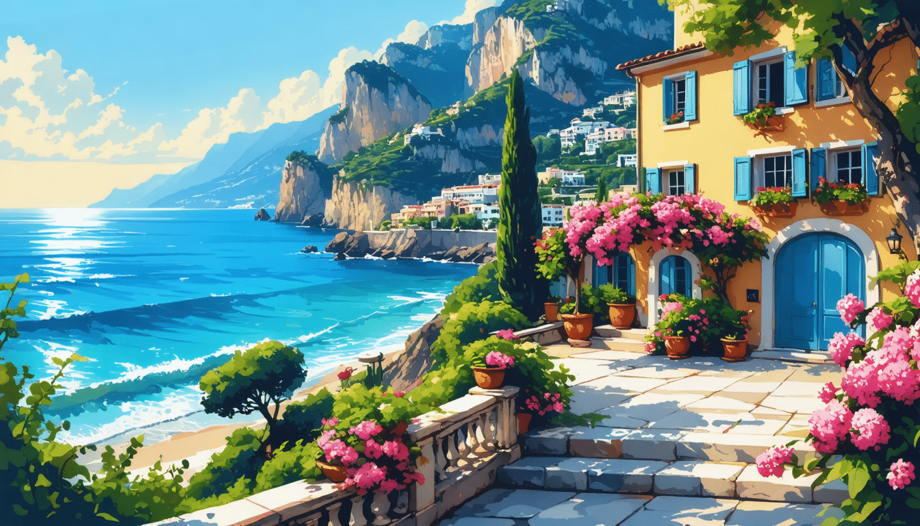 plongez dans l'élégance de cette villa romantique en bord de mer sur la côte amalfitaine. entourée de jardins luxuriants, c’est l'escapade idéale pour les amoureux en quête de sérénité et de beauté. découvrez un lieu où chaque instant devient magique.