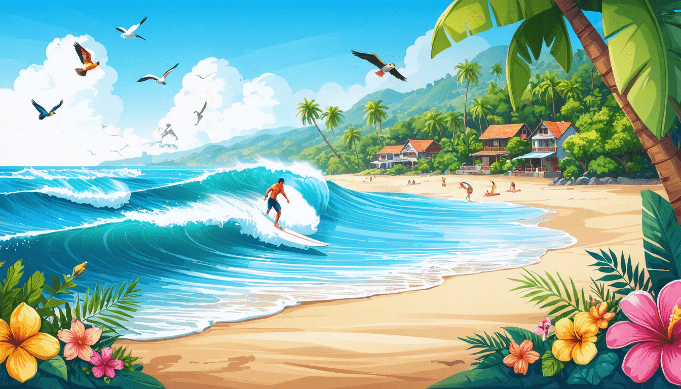 découvrez la ville balnéaire colorée du costa rica, un véritable petit coin de paradis où le surf rencontre une faune riche et diversifiée. plongez dans des plages magnifiques, explorez des paysages vibrants et vivez des aventures inoubliables au cœur de la nature.