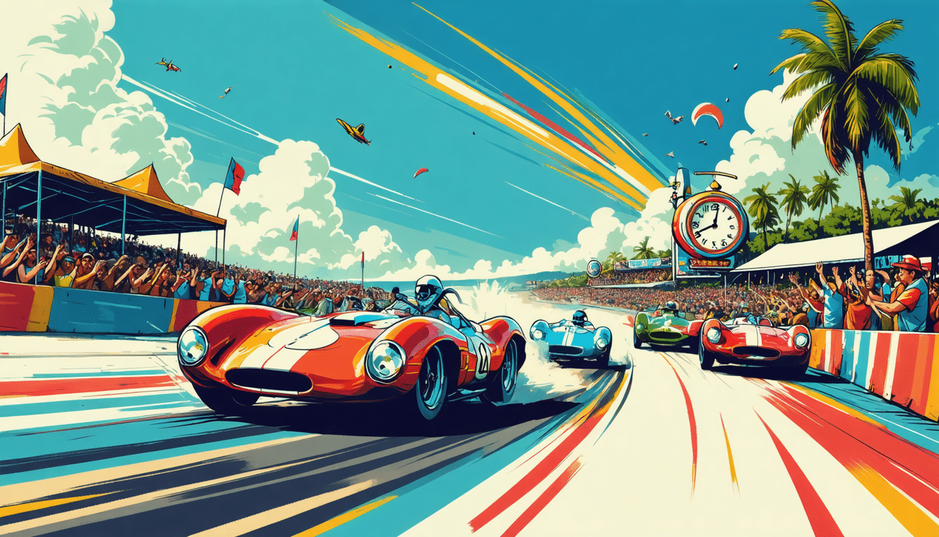 découvrez les mardis de voyages dans le temps à beaches speedway, une expérience unique à panama city beach. assistez à des courses palpitantes tout en plongeant dans l'histoire fascinante de la vitesse. rejoignez-nous pour une soirée inoubliable pleine d'adrénaline et de nostalgie !