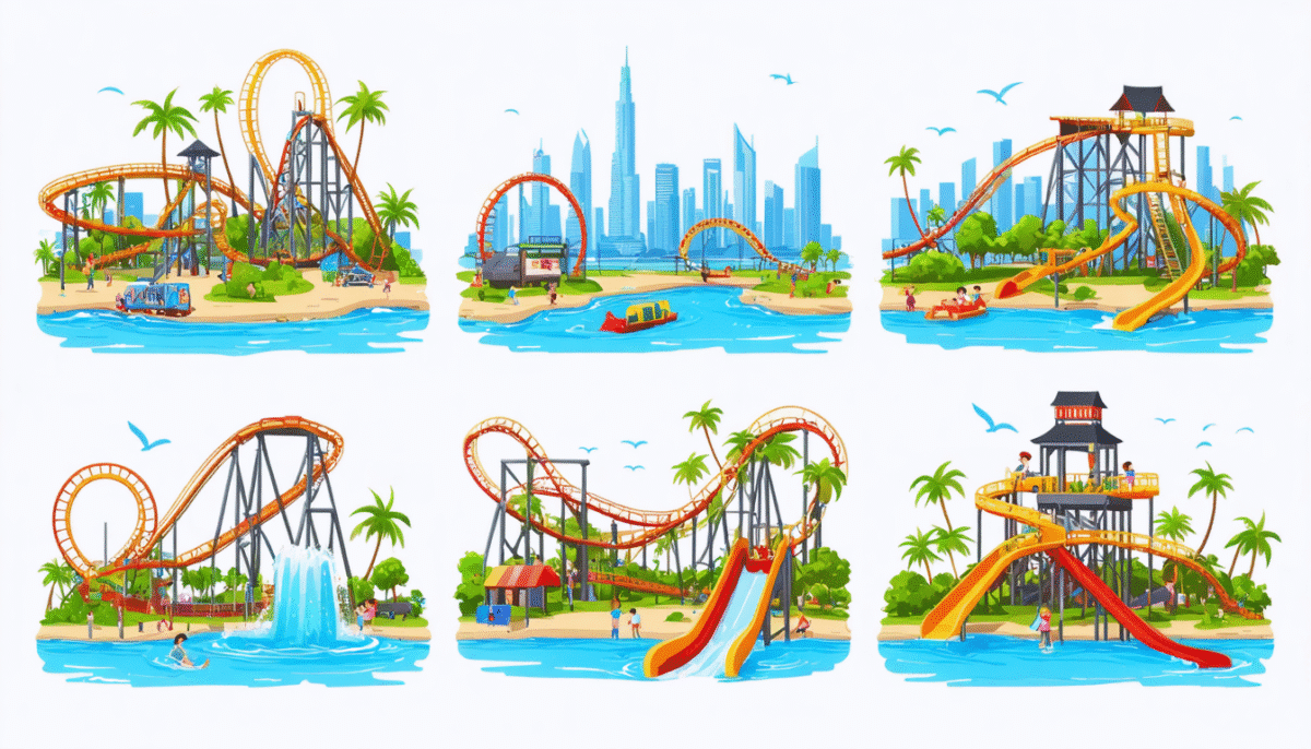 explorez les 6 parcs d'attractions et aquatiques incontournables de dubaï et ses alentours, où l'aventure et le divertissement vous attendent à chaque coin. des sensations fortes aux plaisirs aquatiques, découvrez les meilleures destinations pour toute la famille.