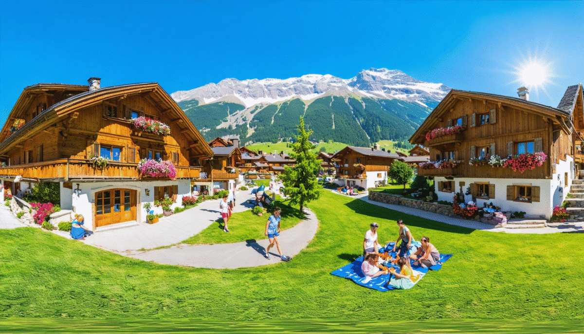 découvrez un charmant village alpin où les résidents savourent 300 jours de soleil par an, offrant des vues panoramiques à couper le souffle à 360°. un lieu idéal pour les amoureux de la nature et de la tranquillité.