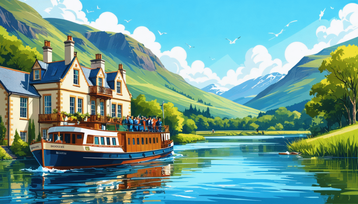 embarquez pour une croisière inoubliable sur le grand canal écossais à bord d'un hôtel-boutique flottant, alliant luxe et découverte. plongez dans l'univers fascinant des whiskies écossais, explorez les majestueux lochs et savourez des moments de détente dans un cadre enchanteur.